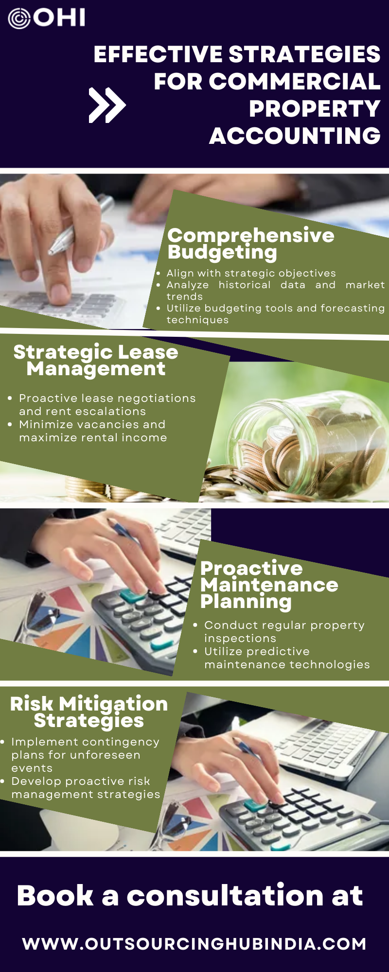 Commercial Accounting services infographics

